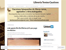 Tablet Screenshot of libreriatextoscautivos.com